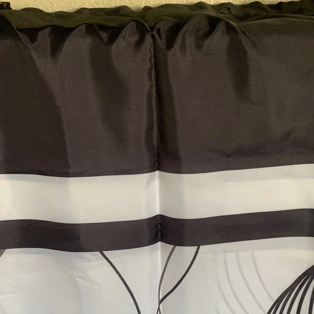 Mainstays Charcoal Gray and White Shower Curtain